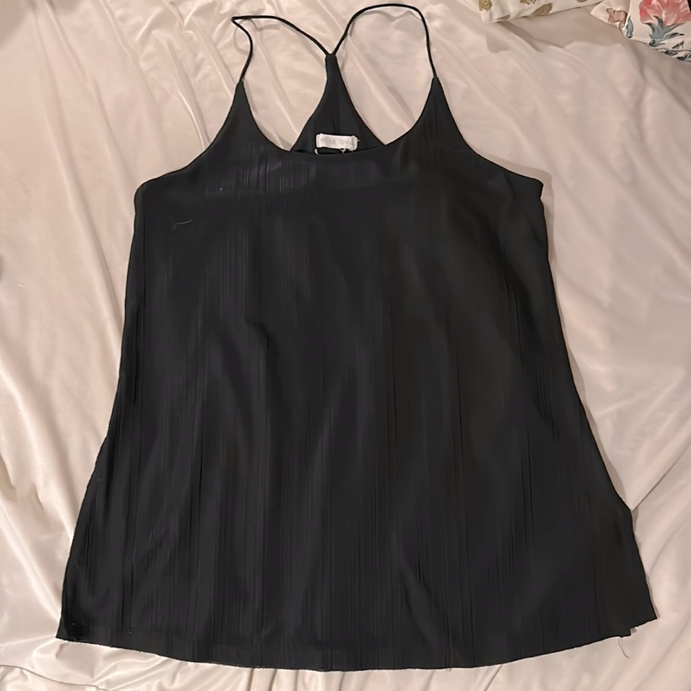 Miss Love black tank. Perfect for date night or a girls night out! Size medium